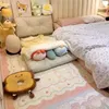 Dywan Nordic Dekoracja salonu Pluszowe dywany minimalistyczne kratę łóżka dywan duży obszar dywaniczny puszysty miękki mata pełzające dla niemowląt 231113