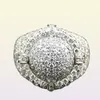 Round CZ Rings Puffed Marine Micro Paled Full Bling Iced Out Cubic Zircon Fashion Hiphop Jewelry Gift Z5C2385284797