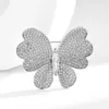 Broches de luxe européen en Zircon, Design papillon, tempérament élégant, manteau, accessoires pour vêtements, Broche féminine, bijoux de mariage