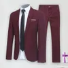 Trajes para hombres Blazers 1 Juego de pantalones de chaqueta de hombre de moda Conjunto de traje de hombre de estilo británico Cuello vuelto Conjunto de traje de solapa con un botón Ropa de calle 231113