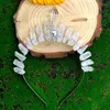 Haarspeldjes Natuurlijke Ruwe Kristalsteen Bruiloft Bruidskroon Hoofdband Maan Tiara Vrouw Hairwear Sieraden Accessoires