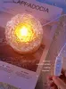Lumières de nuit Nouveau Water Ripple Projecteur Night Light Crystal Mood Lamp Lamp Decoration Homees Houses Chambre Aesthetic Christmas Gift Sunset Lights Q231114