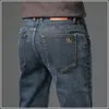 Men S jeans 2023 lente herfst kleding jeugd slanke rechte eenvoudige mode fit katoen stretch nostalgische denim 230414