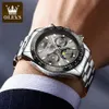 Wristwatches OLEVS Automatic Watches Waterproof Stainless steel Luminous Month Phase Date Watch for Men Luxury Brand Wristwatch Mechanical 231113