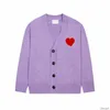 Designer unisex AM I Paris Maglione AMIParis Cardigan Sweat France Fashion Knit Jumper Love A-line Small Red Heart Coeur Felpa S-XL AMI 5WF0