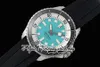 TF Superocean 44 ETA A2824 Automatisk män Titta på A17376211L2S1 Keramik Bezel ljusblå Dial Stick Markers Steel Case Gummi Rand Super Edition Eternity Watches