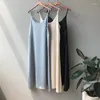 Women's Sleepwear Spring Summer 2023 Woman Tank Dress Casual Satin Sexy Camisole Elastic Female Home Beach Dresses V-neck Camis