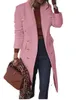 Womens Wool Blends autumn and winter long woolen womens coat with multi button jacket 231114