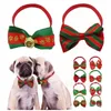 Huisdieren Apparel Cat Dog Bowtie Kerstmis Pet Bowknot Ties Pets-Collar Holiday Wedding Decoration Dog-verzorging Accessoires T9I002282