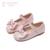 スニーカーJosiny Childrens Pu Shoes Girls Shoes Polka Bowknot Kids Leisure Autumn Casty Shoes Breseable230413