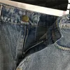 Denim korte rokken voor dames Letter geborduurde hoge taille jurk Designer High Street rokkleding