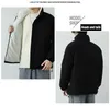 Heren Down Parka Katoenen Jas Winter Lamswol Jassen Paar Losse Brood Kleding Mannen Kleding Stijlvolle Trend Knappe Jonge 231114