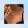 Boho Style Layered Fashion Ushaped Herringbone Rope And Curb Chain Necklace Set Jewelry Factory Direct s Chains332m9981311