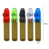 Glass Snuff Bullets Snorter Bottle Smoking Pipes Pill Case Containers Kit Portable Sniff Pocket Durable Snuffer Mix Color 3 Sizes 53mm 67mm 82mm