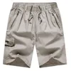 Shorts masculinos puro algodão homens praia casual verão cintura elástica cordão zíper bolso impressão moda solta tamanho grande azul esporte