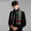 Lenços moda xadrez inverno masculino cachecol quente neackerchief cashmere lenços masculinos negócios longo pashmina shl presentes de natal para homem yq231114