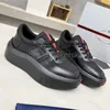 Designer Dress Shoes Men Loafers Monolith Sneakers Women Soft Cowhide Platform Sneaker Triangle Logo Leather Shoes Chunky Trainers