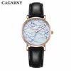Нарученные часы Cagarny Lover Watch для мужчин Женщины подарки вручную смотрите модные кожаные ремешки Quartz Clock Ultra Tow