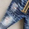 Jeans da uomo Nuovo stile trendy e popolare Jeans slim Moda Pantaloni casual in denim con foro T82LF231111