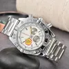 2023 Mens Quartz 1884 Watch Luksusowe wodoodporne na rękę Mężczyznę wielofunkcyjną, nie-EmbRoided Steel Band na rękę Kalendarz kalendarzowy kalendarz kwartalny Atmosfera