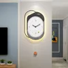 Wall Clocks Nordic Metal For Living Room Furniture Decorative Clock Creative Personality Household Entrance Hanging