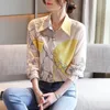 Frauen Blusen Shirts Frauen Gedruckt Büro Blusen Mode Langarm Chiffon Koreanische Damen Tops Herbst Winter Kleidung Elegante Sexy Arbeitshemden 230414