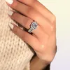 2019 Ins Sell Jewelry Luxury Real 925 Sterling Silver Pave White Sapphire CZ Diamond Gemstones Promise Women Wedding Engagemen2303797