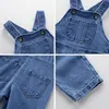 Salopette Primavera Bambino Tuta Jeans casual Pantaloni con bretelle Moda Bambini Neonato Salopette in denim Pantaloni con bretelle Autunno Ragazze Abiti 1-3T 230414