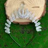 Pinces à cheveux en pierre de cristal brut naturel, couronne de mariée, bandeau, diadème de lune, accessoires bijoux pour femmes