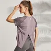 ll Donna Yoga Manica corta Grembiule Donna Maglia Sport Top Allentato Casual Corsa Fitness T-shirt sottile e leggera Estate 3 colori T905A