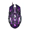 V6 Wired USB Game Mice E-Sports Gaming Mouse RGB Backlit Luminous Mechanical Macro Programming Backlight 6 Keys Mouse for Gamer in Retail Box