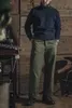 남자 스웨터 브론슨 프리 전쟁 usn 모의 목 스웨터 남자 헤비급 니트 풀오버 네이비 블루 231114