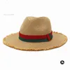 قبعة من القش فيدورا مناسبة للسفر في الهواء الطلق لقضاء إجازة الشمس الظل بنما الجاز قبعة للشاطئ للرجال والنساء قبعة كبيرة بحواف للحماية من أشعة الشمس