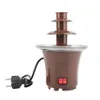 Overige Keuken Eetbar Mini Chocoladefontein Drie Lagen Design Smelt met Verwarming Fonduemachine DIY Handgemaakte Smeltwaterval 231114