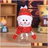 Christmas Decorations Candy Cans Plastic Transparent Gift Boxes Elderly Snowmen Elk Supplies Decorative Childrens Small Gifts Drop D Dh2Df