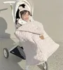 Decken Pucken Koreanischen Stil Herbst Winter Kinderwagen Decke Cartoon Verdickte Warme Baby Quilt Kinderwagen Schlafsack Kinder Riemen 231114