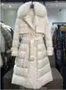 Women's Down Parkas Txii Fashion Woman Win wełna płaszcza 2023 Lady Trench Płaszcz Fur Fur Cllar.