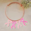 Charms 30pcs Pink pink Ribbon Breast Cancer with Charms for DIY Jewelry Making 231113