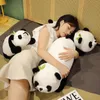 50/70CM Cute Lying Panda Plush Toys Kawaii Bamboo Shoot Panda Bear Dolls Stuffed Soft Pillow for Children Birthday Gift