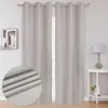 Curtain Technology Thermal Insulated Full Room Darkening Grommet Window Curtains Set Of 2 Solid Panel