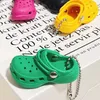 Shoe Parts Accessories 1PC Cute 3D Mini EVA Beach Hole Little Croc Keychain Girl Gift Bag Decoration Keyring Floating Key Chain Charm 230414