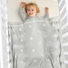 Dekens Inbakeren 100% Katoen Plaid Gebreid geboren Meisjes Wandelwagen Mousseline Inbakeren Wrapper Super Zacht Baby Jongens Beddengoed Wieg Quilts 231114