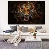 Oljemålning Pop Art HD Print 3D Angle Tiger Animals Oil Målning på duk Modern väggbild för vardagsrumsaffisch Sofa Cudros dekoration