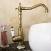 Rubinetti per lavabo da bagno Lavabo Ottone antico Retro Porcellana Rubinetto girevole a 360° Miscelatore acqua fredda Torneira