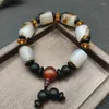 Bracelet en Agate à la mode pour hommes et femmes, pierre naturelle élastique, verre perlé, bijoux de guérison