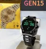 Gen 15 Smart Watch Erkekler Çok Fonksiyonlu Spor Saatleri Çevirme Etkinliği İzleyici Kalp Hızı Kan Basıncı Kablosuz Şarj Cihazı Biamond Band ile Bilezik