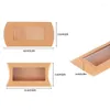 Gift Wrap Kraft Paper Window Pillow Candy Box Shape Biscuit With Wedding Christmas Packaging