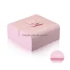 Portagioie Carino Rosa Bianco Blu Portaoggetti in pelle Contenitore Contenitore Cofanetto Scatola di immagazzinaggio Donna Anelli Orecchini Gioielli Goccia Dhgarden Dhpho