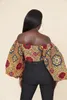 Ethnic Clothing 2023 Summer Fashion Style African Women Long Sleeve Polyester Printing T-shirt Clothes