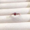 Cluster Rings Cute Ruby Silver Ring For Young Girl 3mm 0.1ct Natural 925 Sterling Jewelry Gift Woman